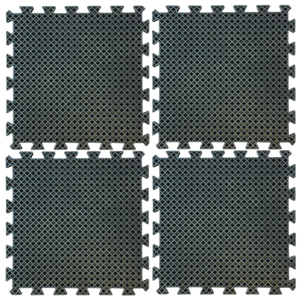 Buffalo Tools Interlocking Rubber Mat Set, PK4 RMAT20I4PK